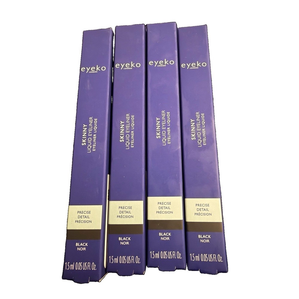 Eyeko‎ Liquid Eyeliner 0.05 oz Black Precise Detail 4 Boxes Brand New